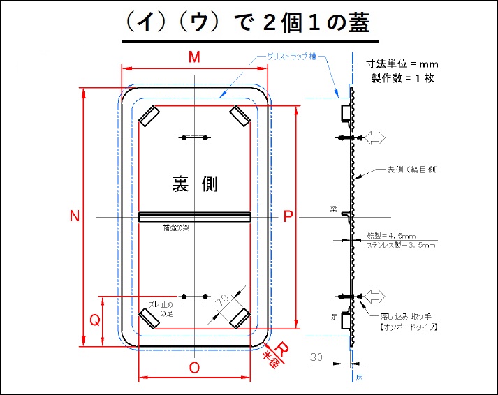 （イ）（ウ）で２個１の蓋
